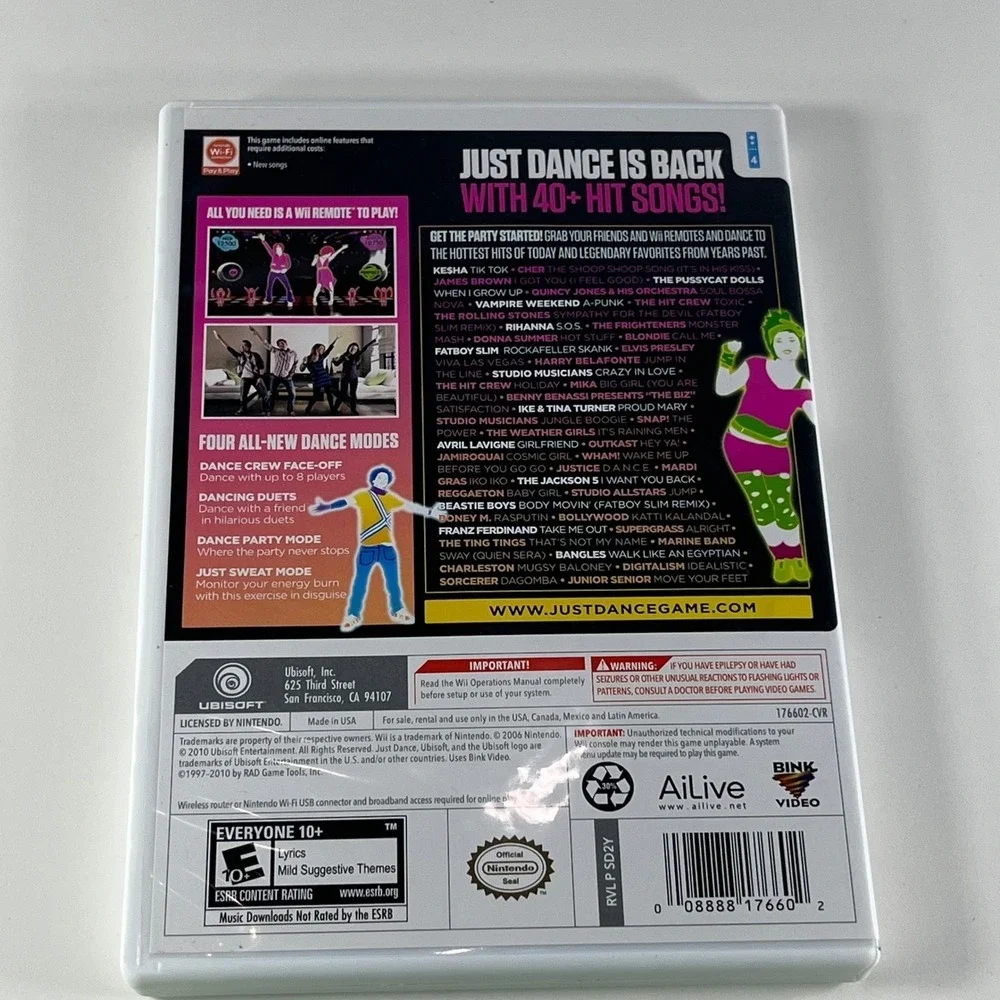 Just Dance‎ 2 & Dance Dance Revolution Hottest Party 2 Wii Games Lot of 2
